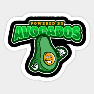 Powered By Avocados Sticker
